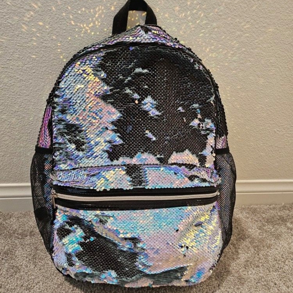 Iridescent Sequin Backpack